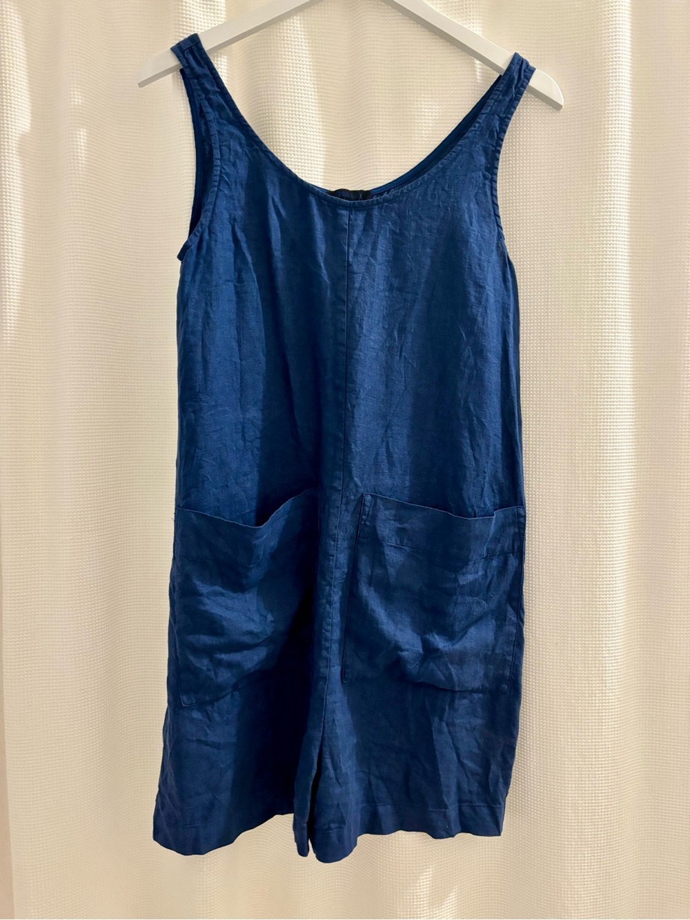 Ilana Kohn Gary Romper Indigo Linen Sz XS